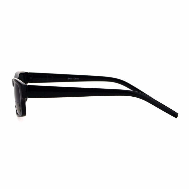 Mens New Small Face Snug Fit Color Lens Rectangular Plastic Frame Sunglasses