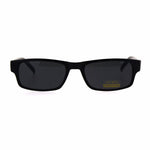 Mens New Small Face Snug Fit Color Lens Rectangular Plastic Frame Sunglasses