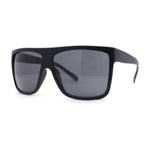 SA106® All Black Lemo Super Dark Flat Top Mob Oversized Rectangular Sunglasses