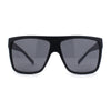 SA106® All Black Lemo Super Dark Flat Top Mob Oversized Rectangular Sunglasses
