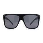 SA106® All Black Lemo Super Dark Flat Top Mob Oversized Rectangular Sunglasses