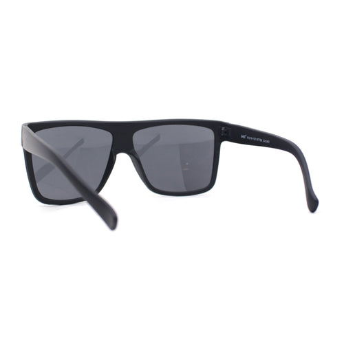 SA106® All Black Lemo Super Dark Flat Top Mob Oversized Rectangular Sunglasses