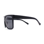 SA106® All Black Lemo Super Dark Flat Top Mob Oversized Rectangular Sunglasses