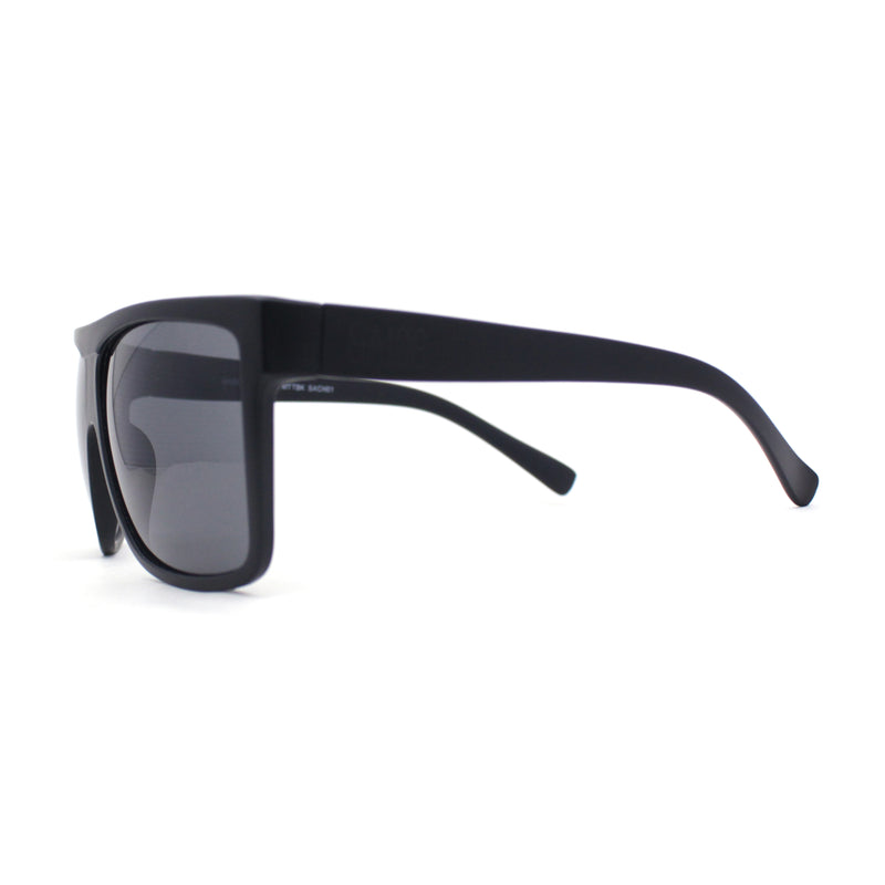 SA106® All Black Lemo Super Dark Flat Top Mob Oversized Rectangular Sunglasses