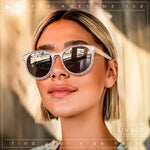 SA106 Womens Ruffled Edge Horn Rim Hipster Fashion Sunglasses