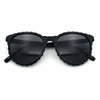SA106 Womens Ruffled Edge Horn Rim Hipster Fashion Sunglasses