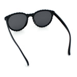 SA106 Womens Ruffled Edge Horn Rim Hipster Fashion Sunglasses