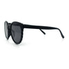 SA106 Womens Ruffled Edge Horn Rim Hipster Fashion Sunglasses