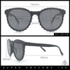SA106 Womens Ruffled Edge Horn Rim Hipster Fashion Sunglasses
