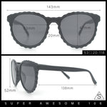 SA106 Womens Ruffled Edge Horn Rim Hipster Fashion Sunglasses
