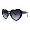 Womens Rusta Rainbow Mirror Lens Plastic Frame Heart Shape Sunglasses