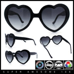 Womens Rusta Rainbow Mirror Lens Plastic Frame Heart Shape Sunglasses