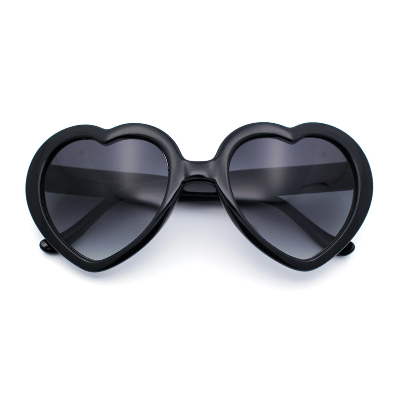 Womens Rusta Rainbow Mirror Lens Plastic Frame Heart Shape Sunglasses