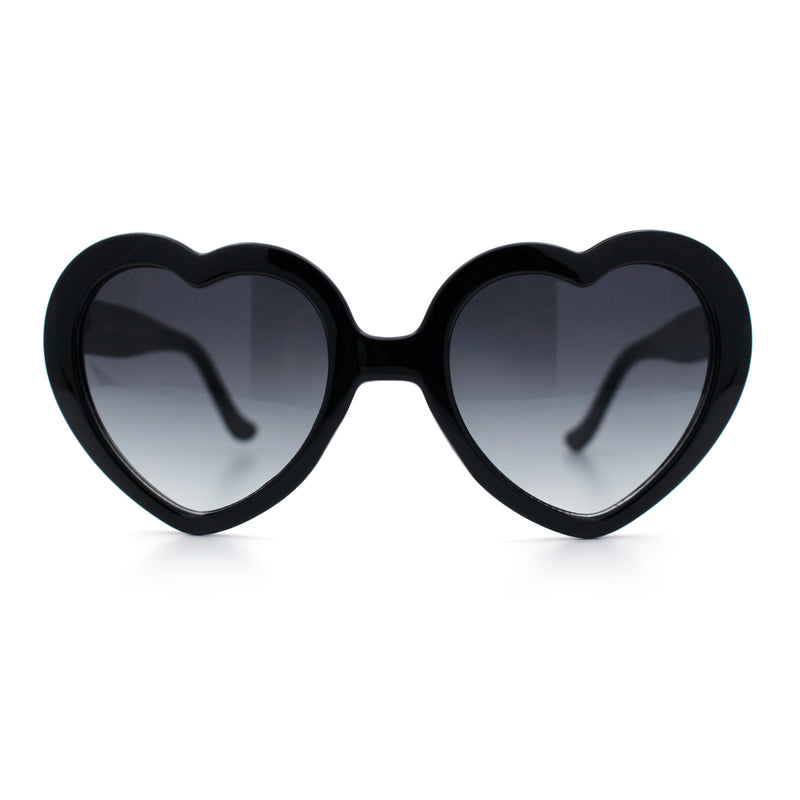 Womens Rusta Rainbow Mirror Lens Plastic Frame Heart Shape Sunglasses