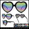 Womens Rusta Rainbow Mirror Lens Plastic Frame Heart Shape Sunglasses