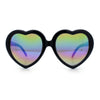 Womens Rusta Rainbow Mirror Lens Plastic Frame Heart Shape Sunglasses