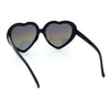 Womens Rusta Rainbow Mirror Lens Plastic Frame Heart Shape Sunglasses