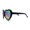 Womens Rusta Rainbow Mirror Lens Plastic Frame Heart Shape Sunglasses