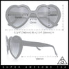 Womens Rusta Rainbow Mirror Lens Plastic Frame Heart Shape Sunglasses