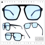 Mens Octagon Geometric Plastic Racer Mob Pilots Sunglasses