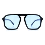 Mens Octagon Geometric Plastic Racer Mob Pilots Sunglasses