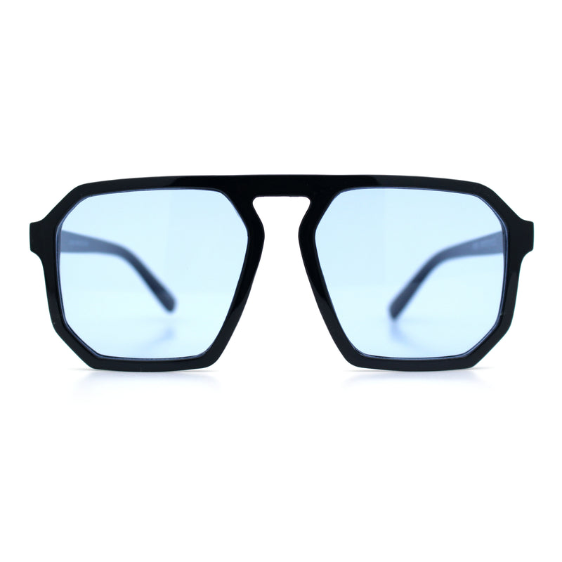 Mens Octagon Geometric Plastic Racer Mob Pilots Sunglasses
