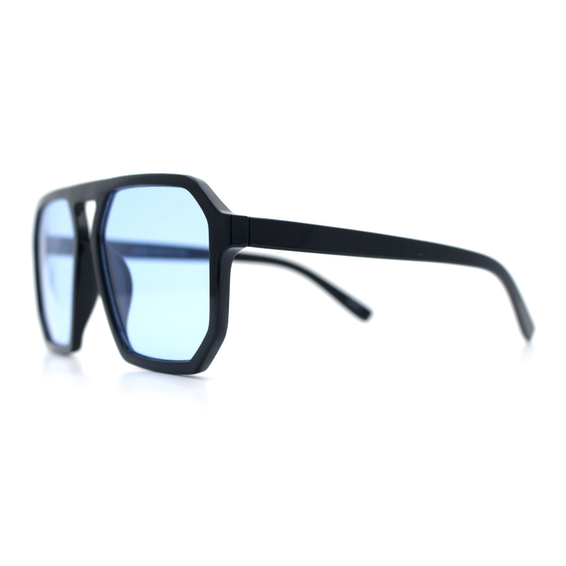 Mens Octagon Geometric Plastic Racer Mob Pilots Sunglasses