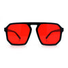 Mens Octagon Geometric Plastic Racer Mob Pilots Sunglasses
