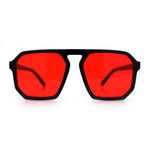 Mens Octagon Geometric Plastic Racer Mob Pilots Sunglasses