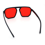 Mens Octagon Geometric Plastic Racer Mob Pilots Sunglasses