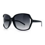 Womens Large Exposed Side Lens Butterfly Plastic Sunglasses