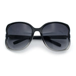 Womens Large Exposed Side Lens Butterfly Plastic Sunglasses