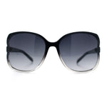 Womens Large Exposed Side Lens Butterfly Plastic Sunglasses