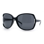 Womens Large Exposed Side Lens Butterfly Plastic Sunglasses
