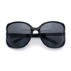 Womens Large Exposed Side Lens Butterfly Plastic Sunglasses
