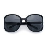 Womens Large Exposed Side Lens Butterfly Plastic Sunglasses