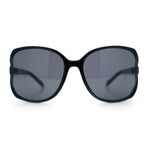 Womens Large Exposed Side Lens Butterfly Plastic Sunglasses