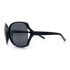 Womens Large Exposed Side Lens Butterfly Plastic Sunglasses