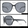 Womens Large Exposed Side Lens Butterfly Plastic Sunglasses