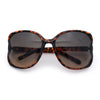 Womens Large Exposed Side Lens Butterfly Plastic Sunglasses