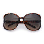 Womens Large Exposed Side Lens Butterfly Plastic Sunglasses
