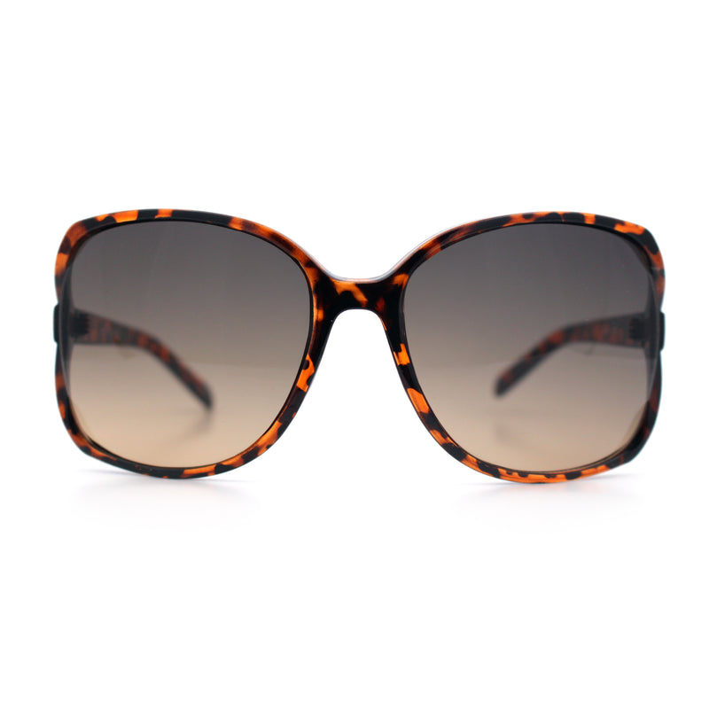 Womens Large Exposed Side Lens Butterfly Plastic Sunglasses