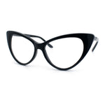 Classic Womens Gothic Clear Lens Cat Eye Glasses