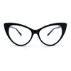 Classic Womens Gothic Clear Lens Cat Eye Glasses