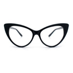 Classic Womens Gothic Clear Lens Cat Eye Glasses