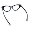 Classic Womens Gothic Clear Lens Cat Eye Glasses