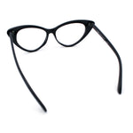 Classic Womens Gothic Clear Lens Cat Eye Glasses