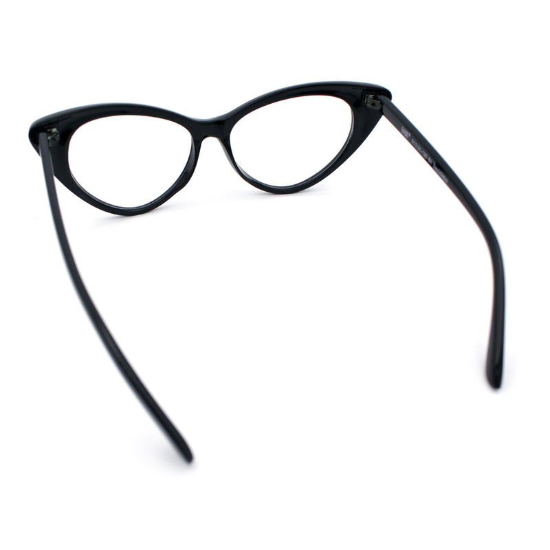 Classic Womens Gothic Clear Lens Cat Eye Glasses