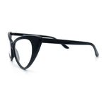 Classic Womens Gothic Clear Lens Cat Eye Glasses