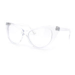 Classic Womens Gothic Clear Lens Cat Eye Glasses